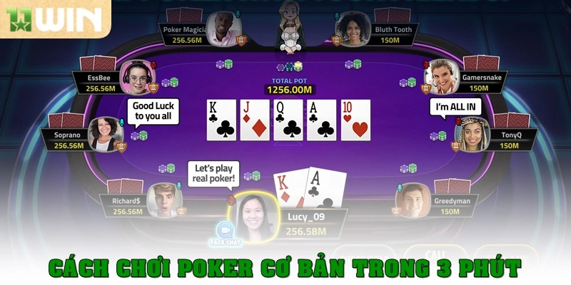 Cách chơi Poker chi tiết – Bí quyết thắng lớn tại 11win 3 Cách chơi Poker cơ bản trong 3 phút – bản dễ hiểu cho người mới